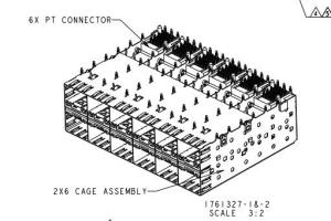 China 1761327-2 Ganged 2x6 SFP Connector Solder Through Hole wholesale