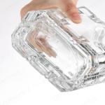 Clear 500ml 50cl Square Glass Gin Bottle Vodka Spirit Liquor Tequila Rum Whiskey