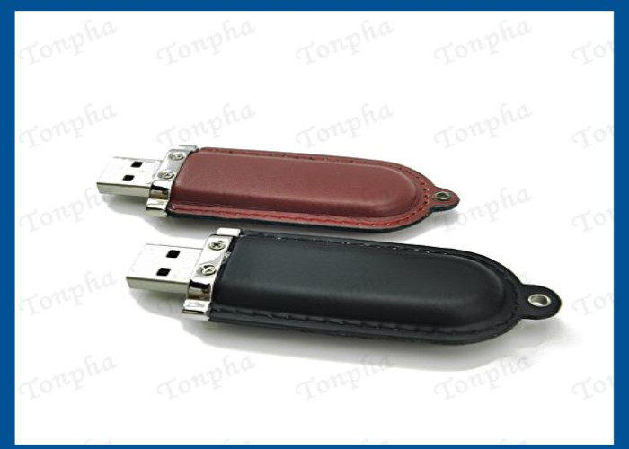 Genuine Leather USB Flash Drive Memory Stick With Customized Engraved Logo