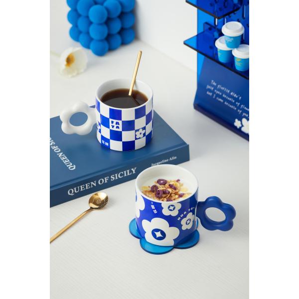 Ready To Ship In Stock Wholesale Mugs Vintage Klein Blue Creative High Value Ceramic Boys Mugs Customizable Office Couple