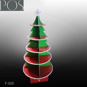 China Christmas tree currugated cardboard displays stand shelf on sale