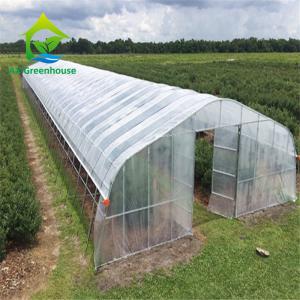 China 0.06mm 0.20mm Thick Flm Poly Tunnel Greenhouse Hot Galvanised Steel Greenhouse wholesale