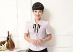 Casual Restaurant Staff Uniform , Short Sleeve Stripe Restaurant Work Shirts