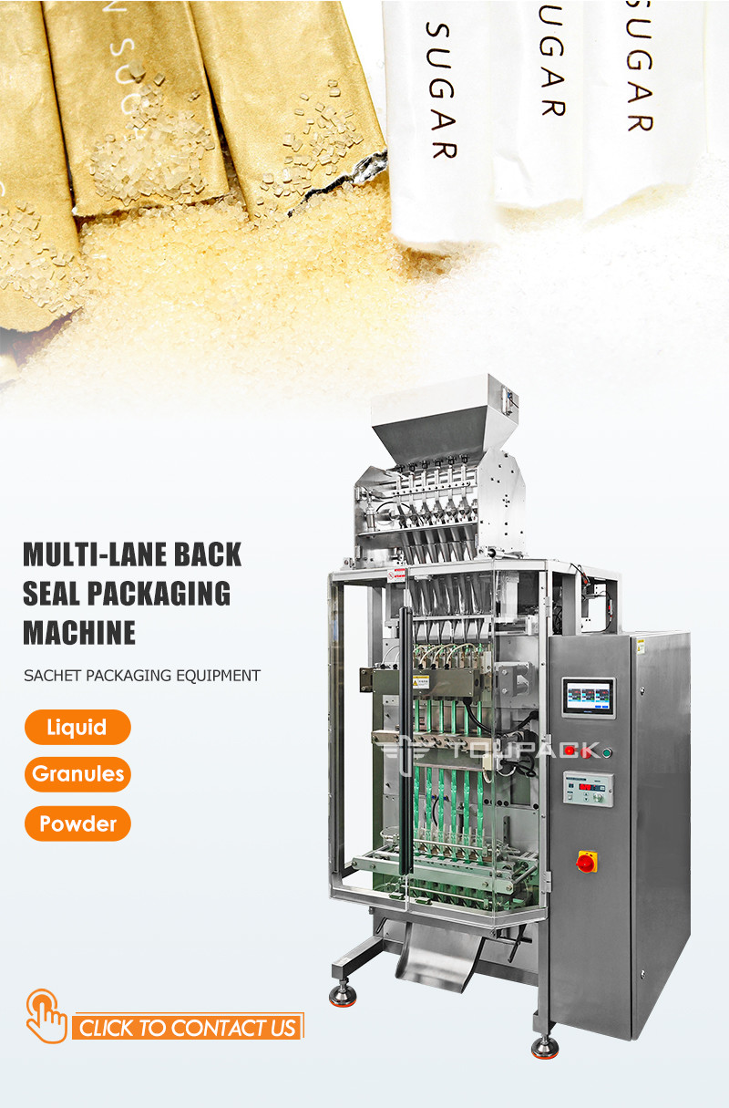Automatic Multi Lane Powder Stick Sachet Packing Machine 2 Line Sugar Coffee Stick Packing Machine