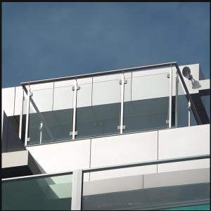 China Stainless Steel Frameless Balcony Glass Railing Weatherproof Rust Resistant Protection wholesale