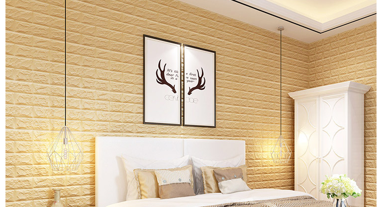DIY Self Adhesive EVA Foam Wallpapers 3D Brick Wall Stickers for Modern Living Room Decor and Waterproof TV Background