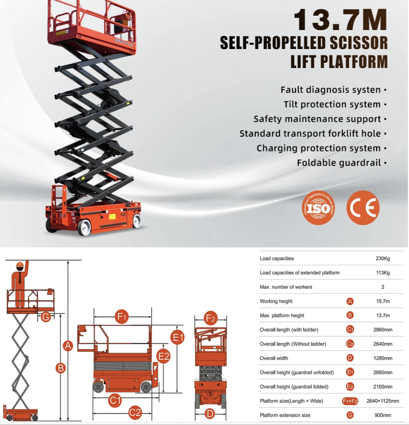 Aerial Working Platform 4m 5m 6m 8m 10m 12m 14m 16m Hydraulic Working Platform