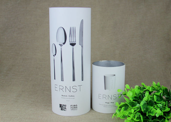 PP Lip Paper Cans Packaging White OEM Printing For Tableware Container