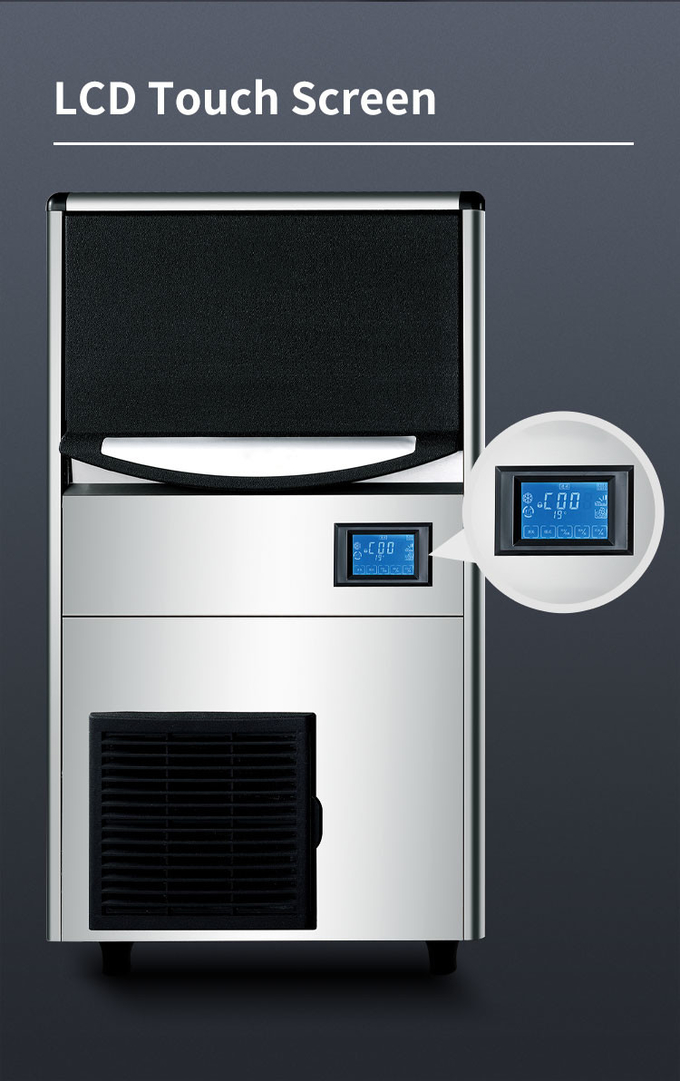 80KG Automatic Ice Machine 25kg Commercial Pellet Ice Maker For Coffee Shop