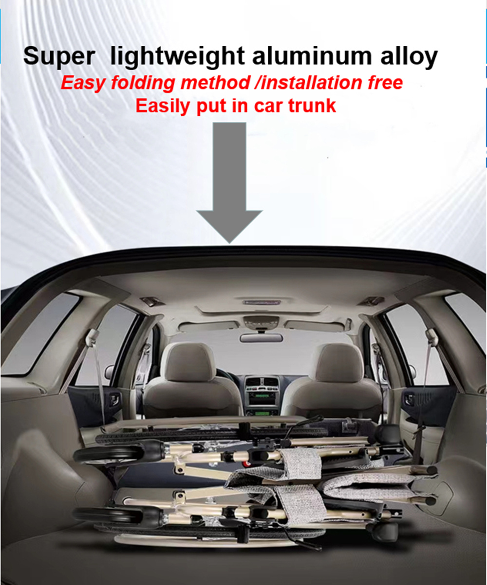 Hot Sales Extra Wide 200kg Weight Load Aluminum Alloy Large Manual Wheelchair for Disabled