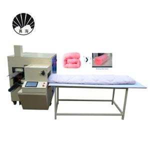 China Coral Fleece Velvet Bolster Filling Rolling Packing Machine wholesale