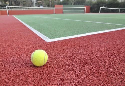 Silicon PU Acrylic Paint Basketball Court Outdoor Tennis Court Installation