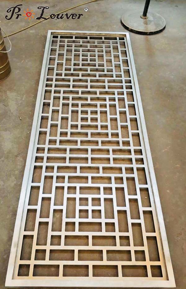 Chinese Style Design Aluminum Divider Screen for Hotel Interior Decoration