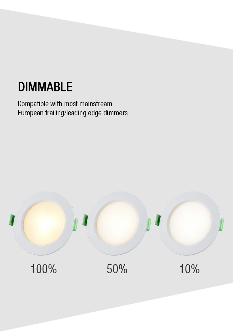 Cutout 85mm Switchable CCT LED Downlight 220-240V 9W SMD Flicker Free