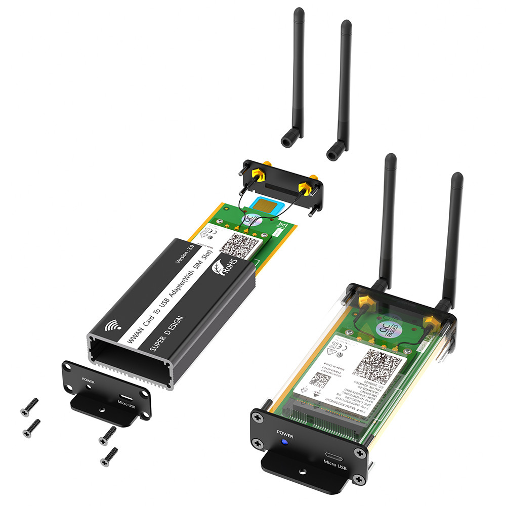 SIM Card Slot Mini Pci-e Usb 2.0 Adapter For WWAN/LTE Module