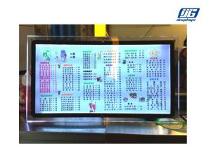 China Table Standing Crystal Acrylic LED illuminating menu sign for restaurant wholesale