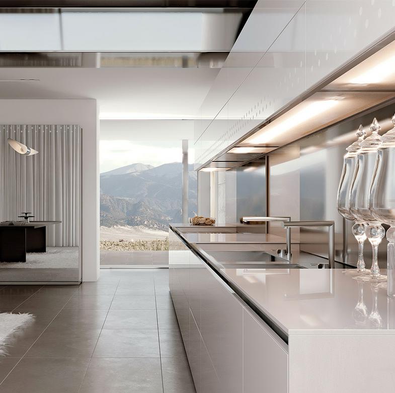 Practical Italian Furniture Modern Kitchen Storage Cabinets with RICE BOX Accessories