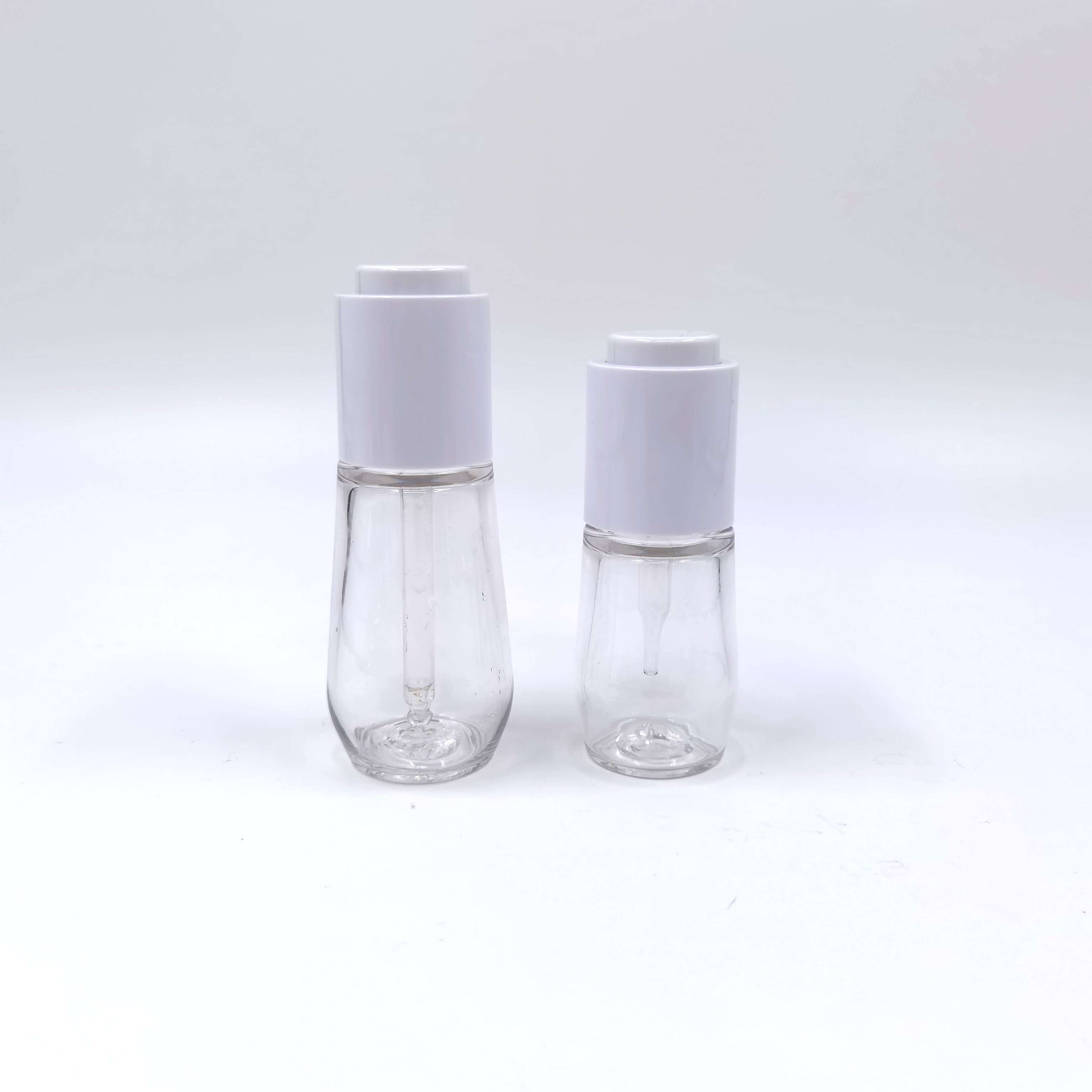 30ml 50ml Serum Skincare PET Cosmetic Bottles With Dropper Thick Wall