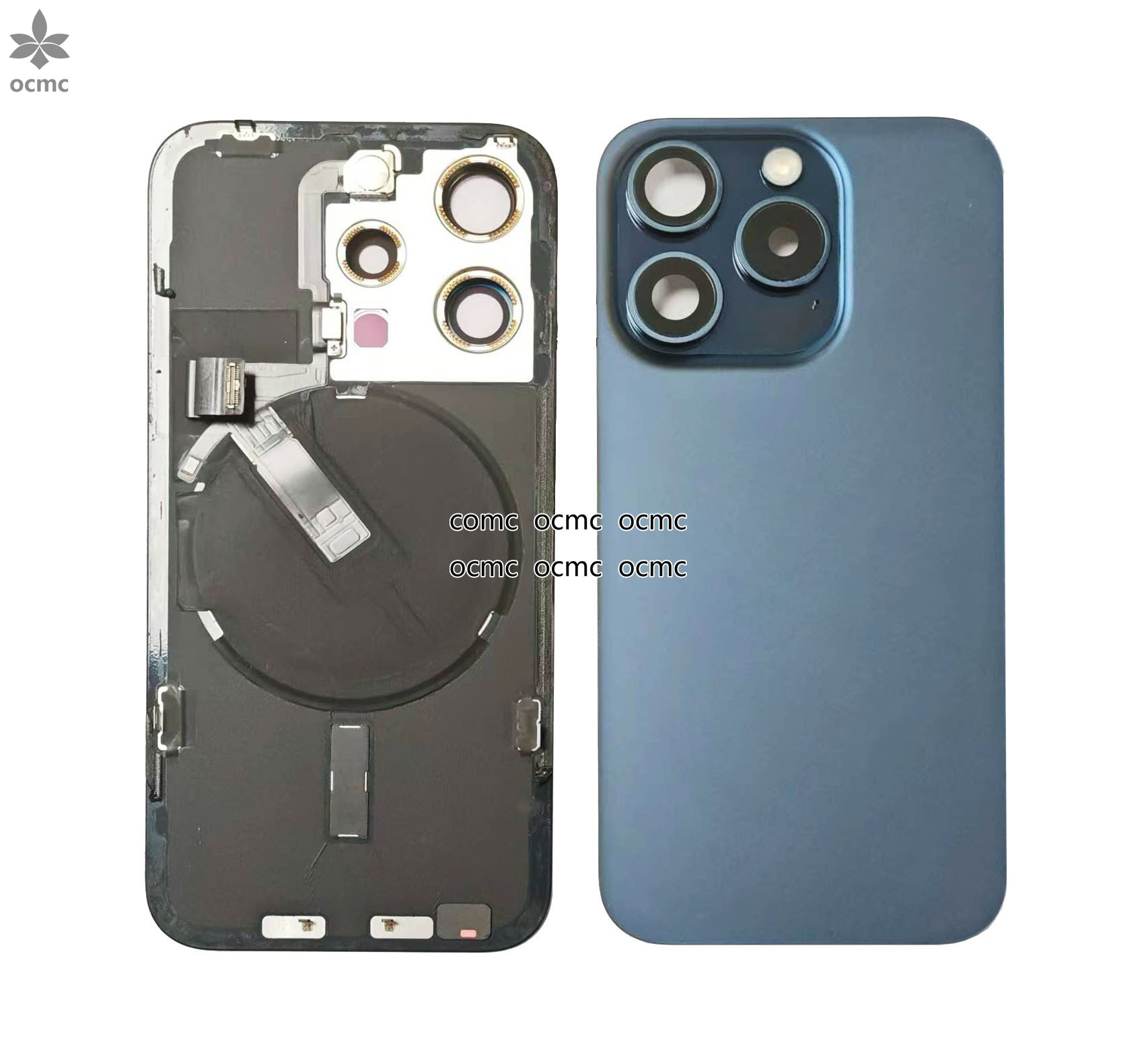 NFC Flex Back Cover Housing For IPhone 15 Pro Housing Black Blue Gold White Durable