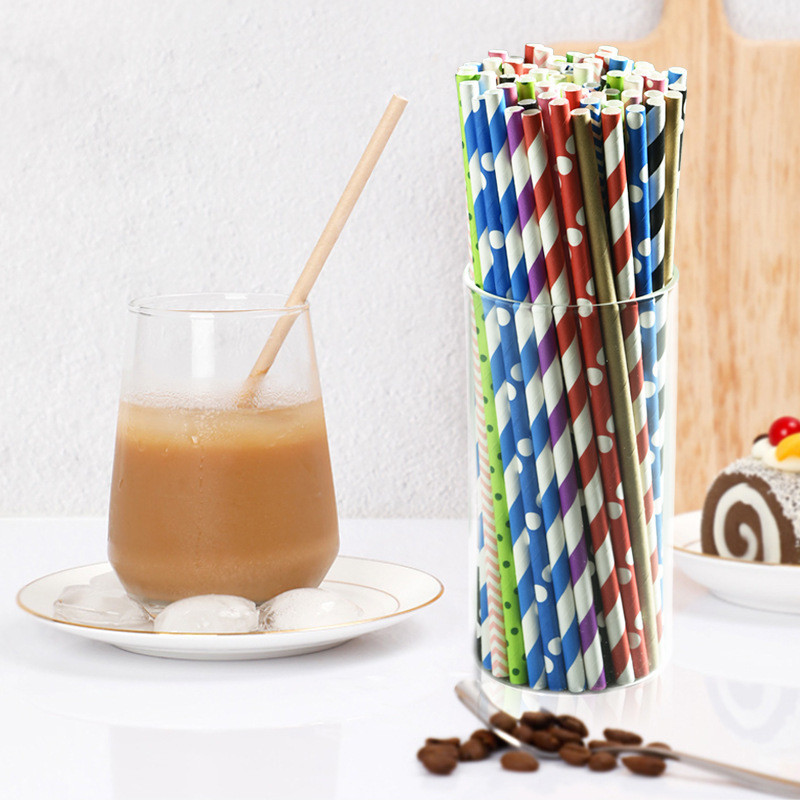 OEM Recycled Paper Straws Biodegradable Individually Wrapped Paper Straws For Drinking