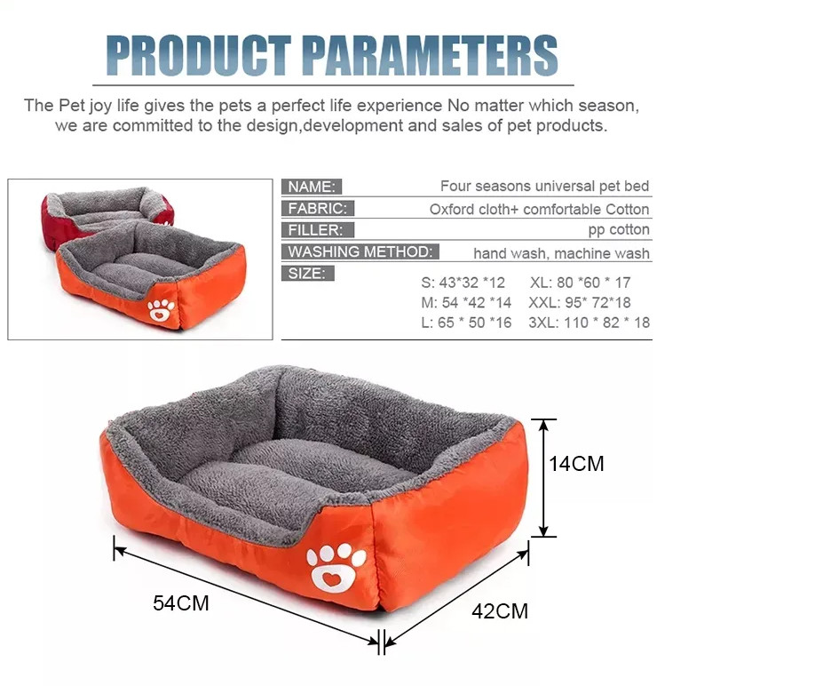 Polyester Pet Crate Bed Sofa Solid Plush Dog Bed