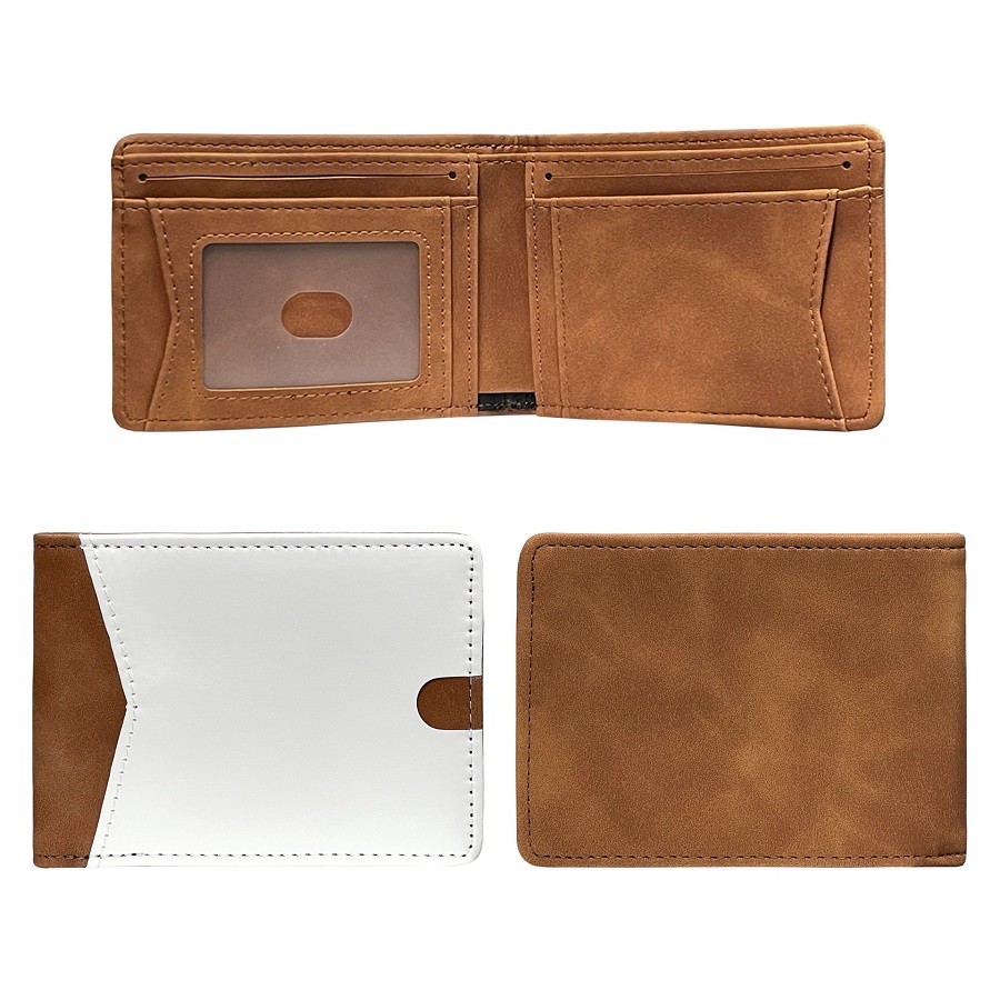 DIY Personalized Multiple Card Slots Mans Sublimation PU Leather Wallet For Sublimation Heat Transfer Printing