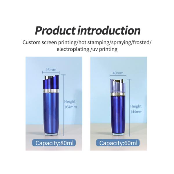 Custom Skincare Bottles Packaging Containers For Cosmetics Screen Printing Acrylic MS Cylinder