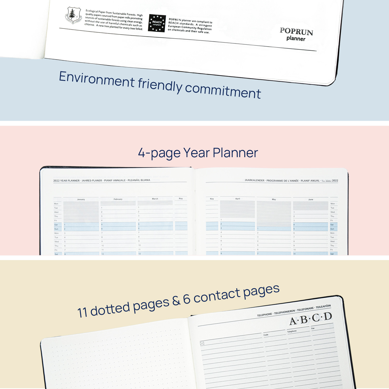 Vertical Diary 2023 Weekly Calendar Notebook 2 Page Per Week Design