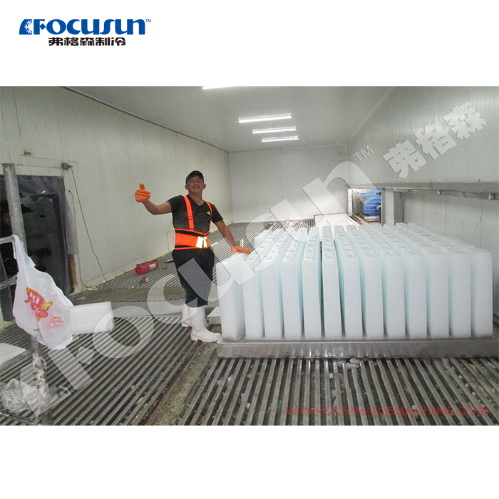 5000kg Ice Storage Capacity Direct Cooling Ice Block Maker Machine for Industrial