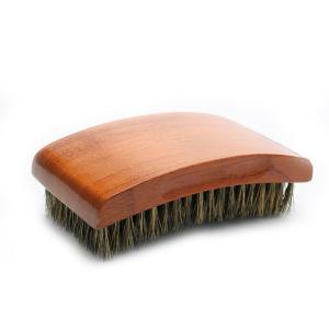 China Square Wooden Wave Brushes Boar Bristle Beard Mustache Brush wholesale