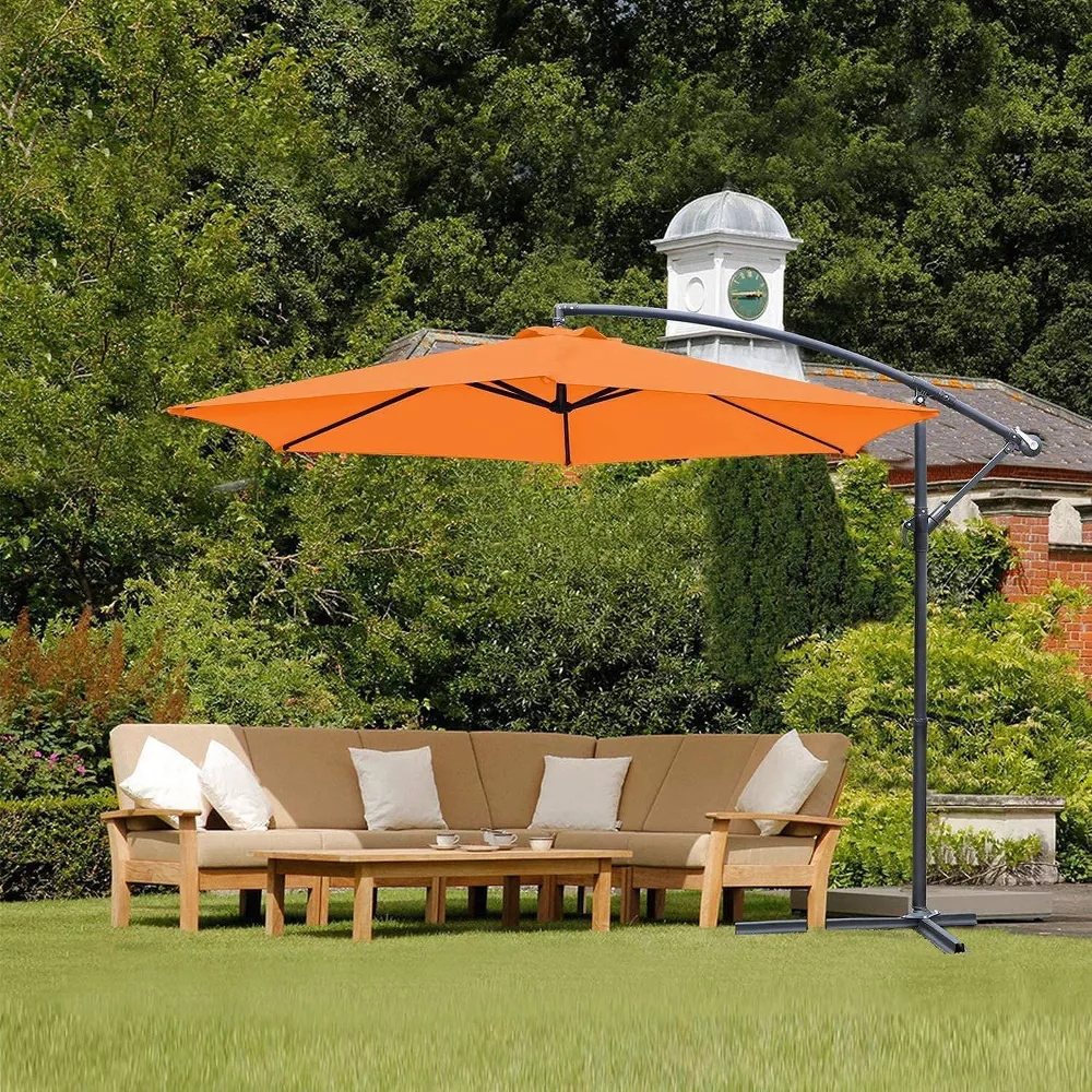 Patio Umbrella 10FT Steel Frame Waterproof Sun Shade Parasol for Outdoor Hanging Offset