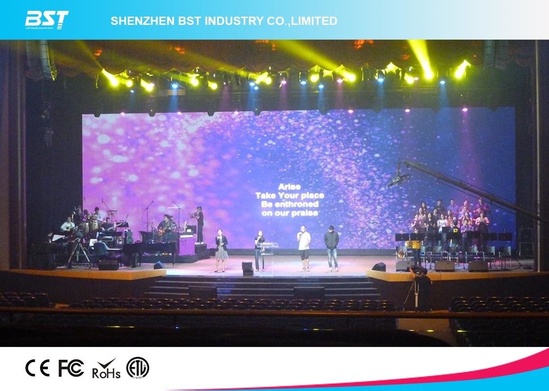 P4 SMD2121 Black LEDs Large LED Screen High Resolution , easy maintenance