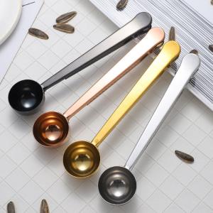China Coffee Scoop Stainless Steel Measuring Spoon With Coffee Bag Clip wholesale
