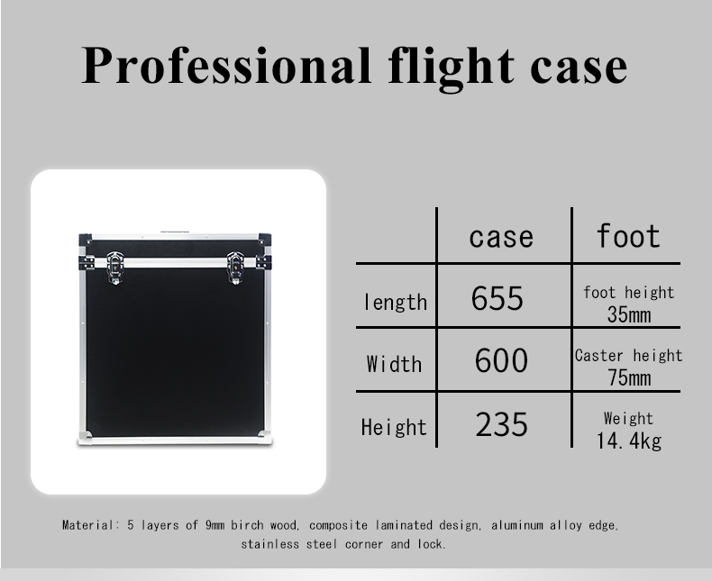 English Aluminum Portable Flight Case Teleprompter for Tablets 20 inch Monitor
