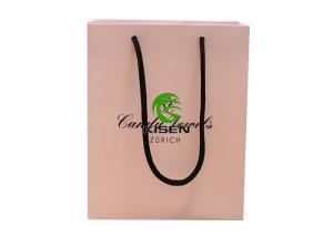 China Pink Paper Handle Shopping Bags For Jewellery Matt Lamination Finishing wholesale