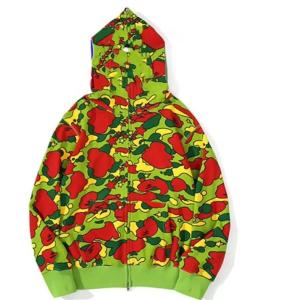 China Customizable Camo Full Face Zip Up Hoodie 100% Cotton Full Zip Hoodie wholesale