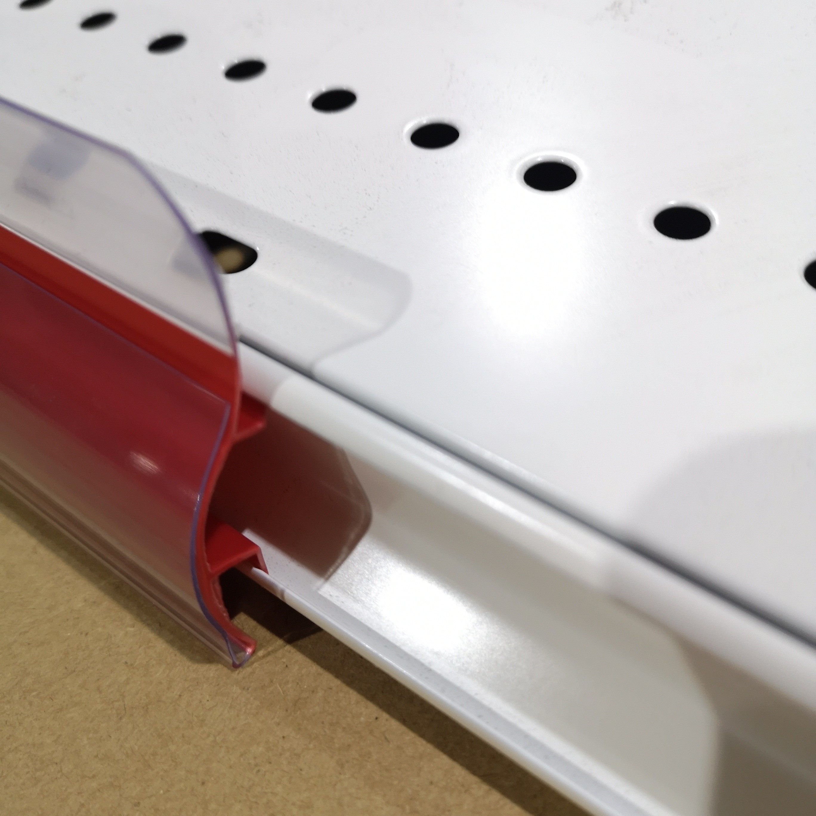 PVC Price Strip Holder Use For Supermarket Shelf Transparent