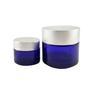 China Skin Care Glass Cosmetic Cream Jar , Empty Glass Cream Containers wholesale
