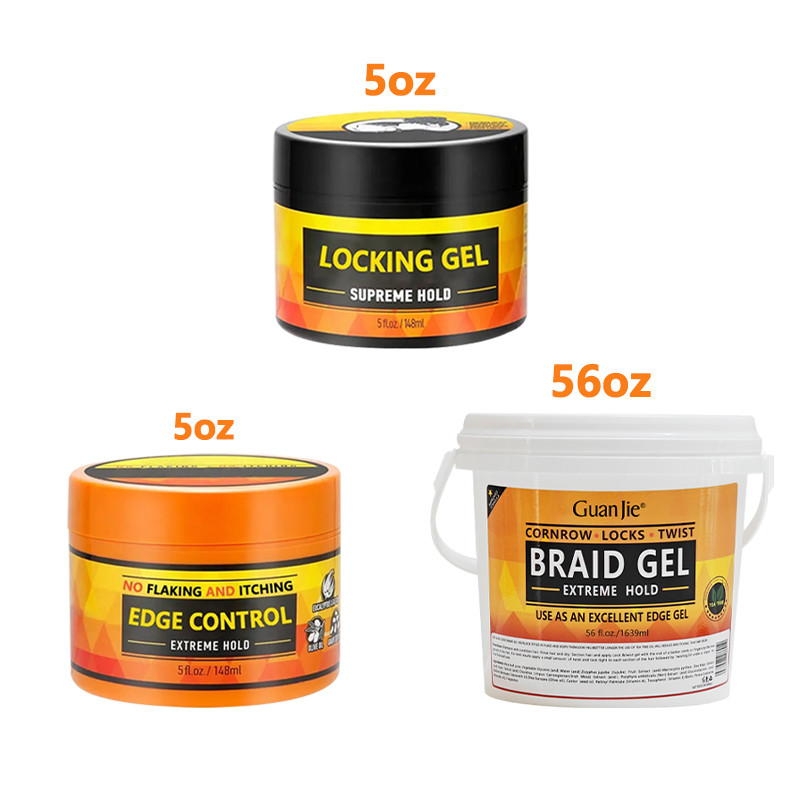 Private Label Custom Logo Shine and Jam Gel Braiding Extra Hold Edge Control Hair Loc Braid Gel Wax for Black Women Men