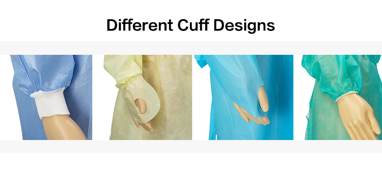 PP PE Disposable Isolation Gown Blue Non Woven Level 1-2