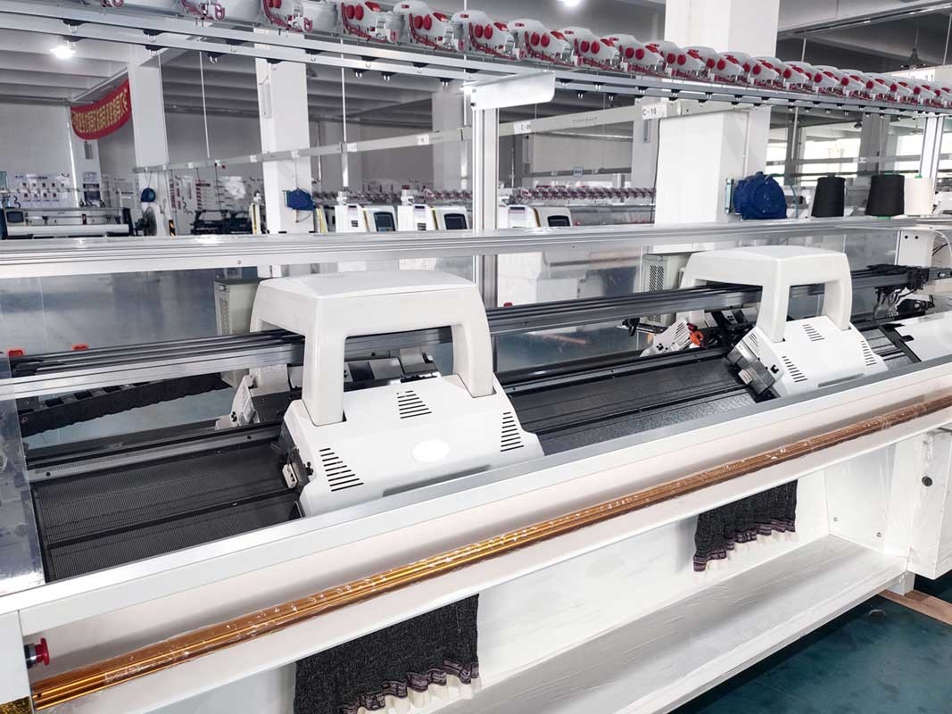 100 Inch Computer Controlled Knitting Machine Double Head three system