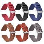 Replaceable Genuine Leather Watch Band , 22mm Calfskin Watch Strap