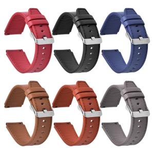 China ODM Hand Stitched Cowhide Leather 22mm Watch Strap on sale