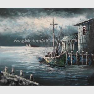 China Contemporary Fishing Boat Painting At Sea / Sailing Ship Paintings Prints wholesale