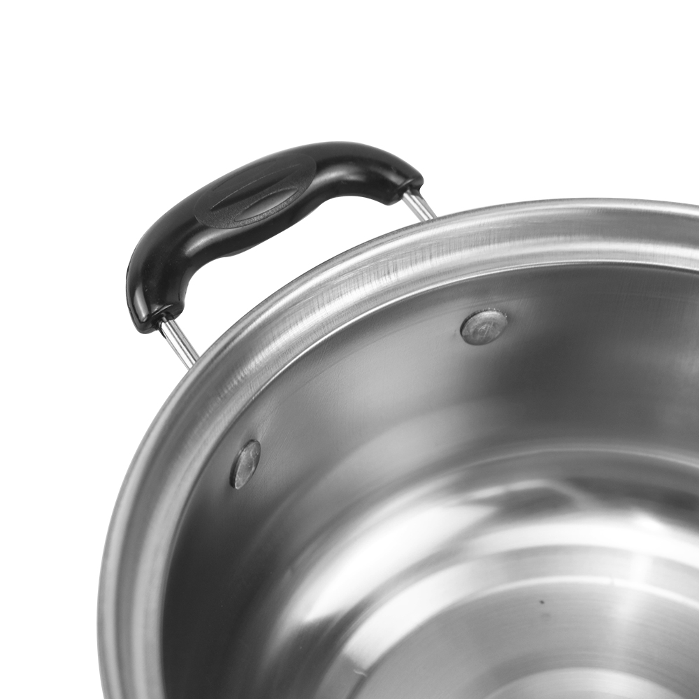 8pcs Kitchen Cookware Set Stainless Steel Material With Clear Glass Lid