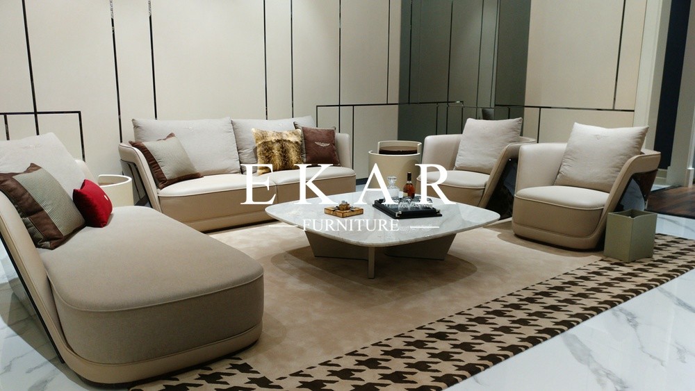 Couch Living Room Recliner Set Modern Leather Sofa W008SF