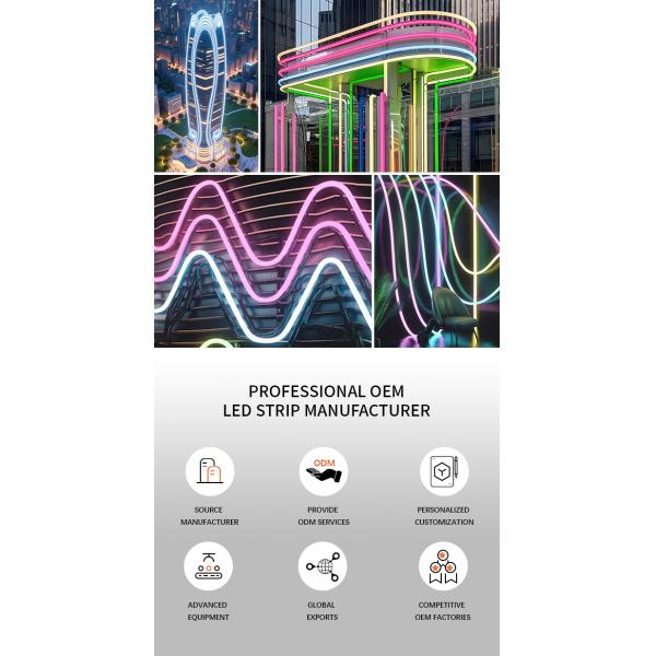 IP67 Circular Silicone LED Neon Light Strip 360 Degree LED Neon Flex Light