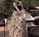Halter Neck A Line Womens Vacation Dresses