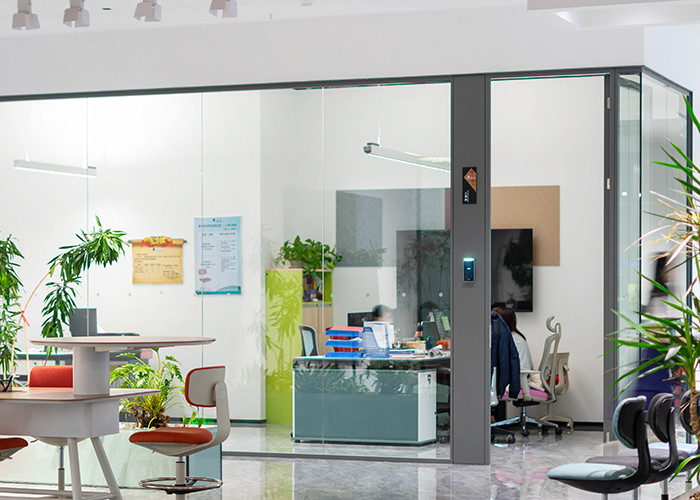 High obstruction office partition wall Modular single Glazing customized size meeting room office space