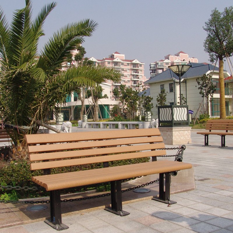 Modern Garden Bench Seat Recycled Plastic For Sports Center Playground